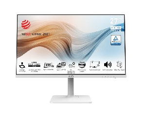 MSI Modern Monitor, 27" FHD IPS, 100Hz, 1ms (MPRT), 178°-178°, SRGB, 16.7M, 2x 3W, VESA, HDMI, DisplayPort, Type C