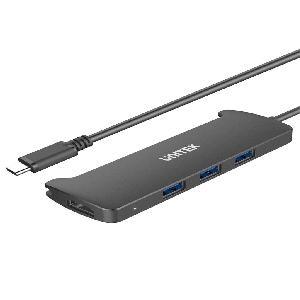 V300A Unitek 4-in-1 Type C to 3xUSB 3.0, HDMI 1.4, 15cm, 0.25Y