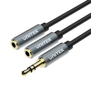 UNITEK, 0.2M, 3.5MM AUX Audio Cable - Male to 2*Female