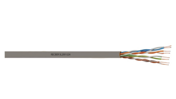 SL200 U24 - UTP Cat5e 24AWG კაბელი, შიდა გამოყენების, სპილენძი, PVC გარსით